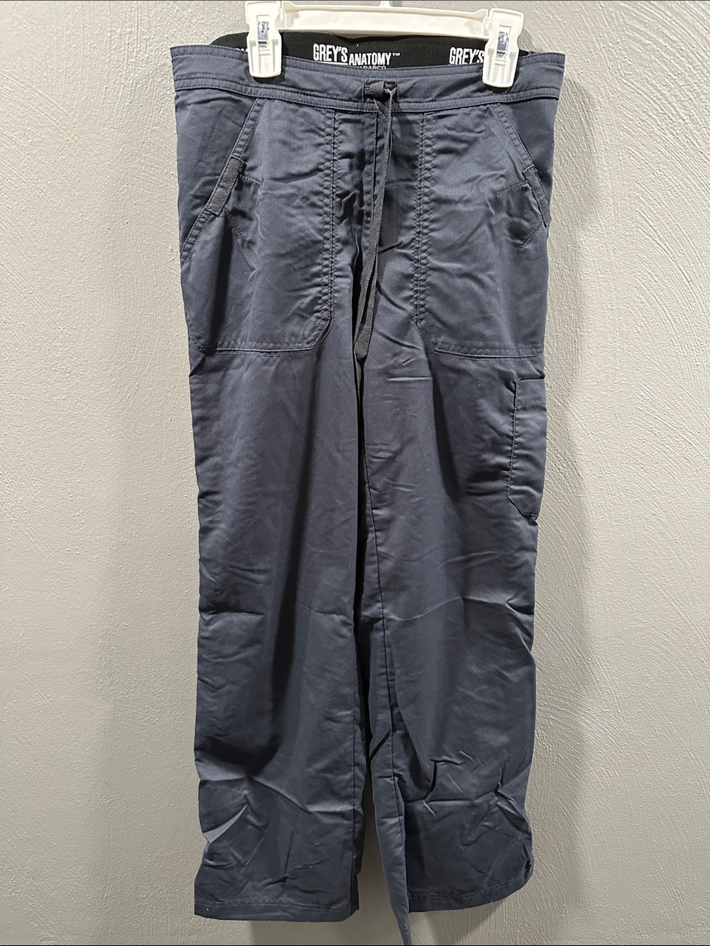 Grey's Anatomy Women’s Navy Cargo Scrub Pants with Drawstring
